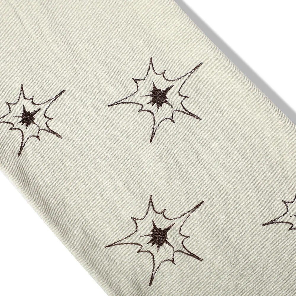 Vintage Embroidered Double Gun Loose Denim Jeans Mens Oversized Goth Punk Rock Fashion Straight Through Wide Leg Casual Pants