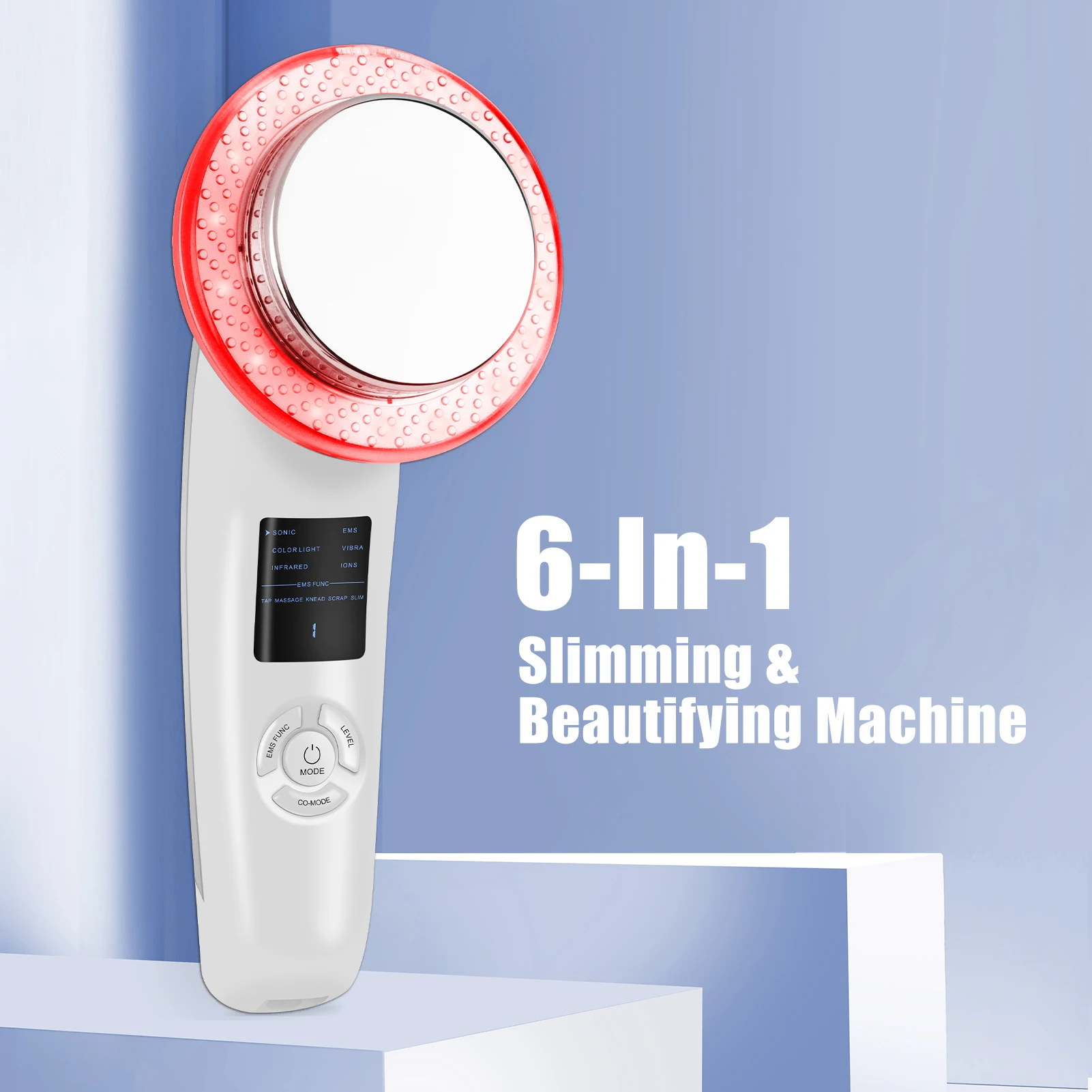 

6 In 1 Ultrasound Cavitation Body Slimming Massager Weight Loss Anti-Cellulite Fat Burner Galvanic Infrared EMS Therapy Machine