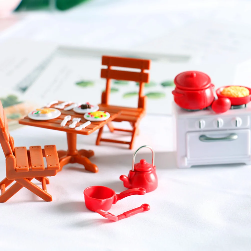 

1 Set Mini Kitchenware Model Miniature Kitchen Baking Cooking Props Models
