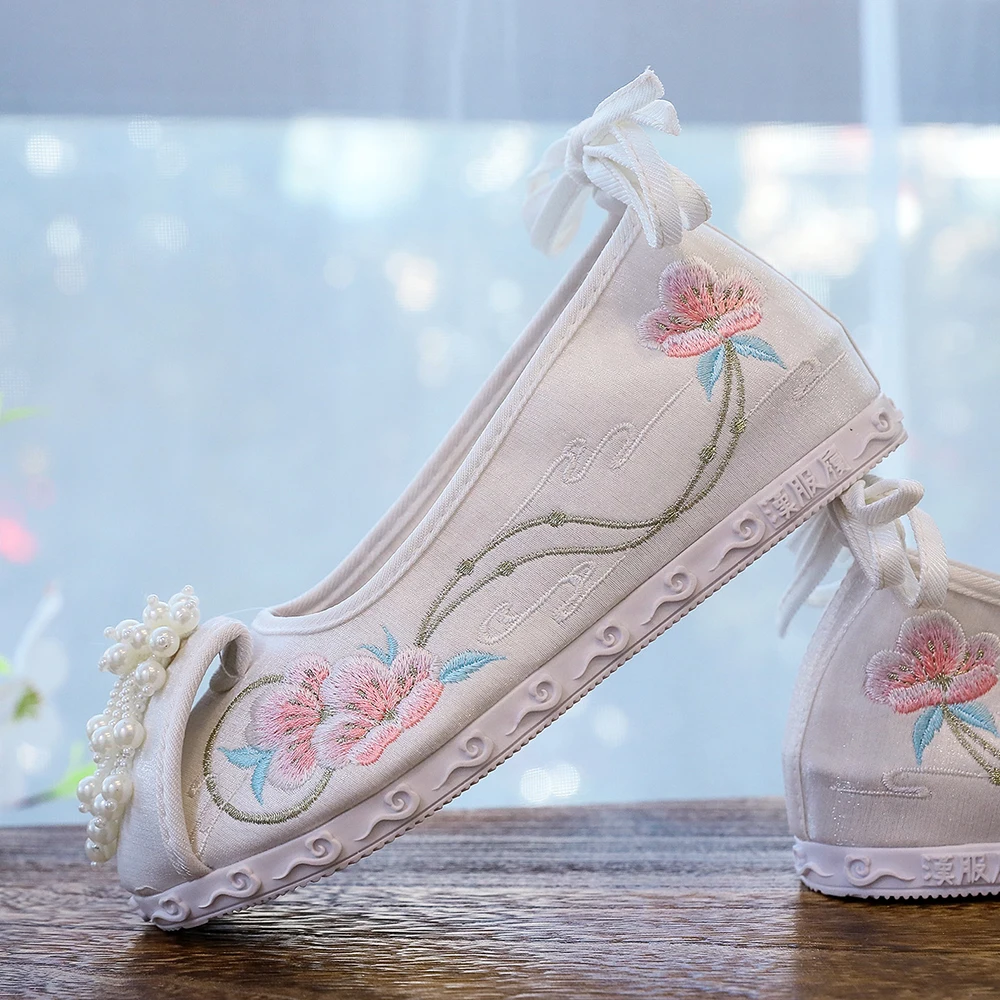 Женские кроссовки с вышивкой Veowalk осенне-зимние элегантные из хлопчатобумажной