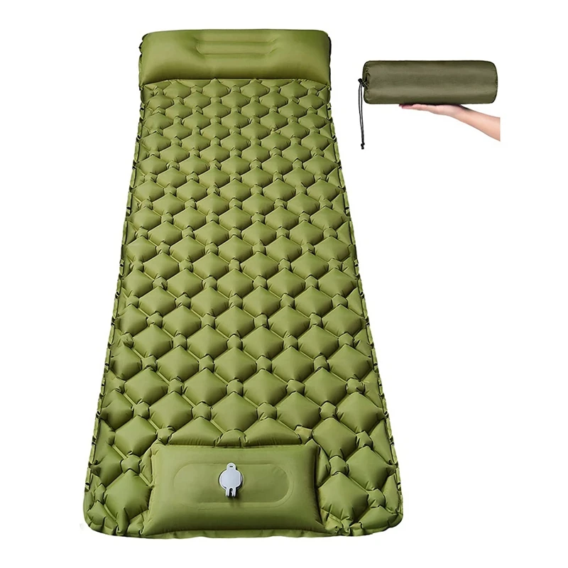 

Self Inflating Camping Sleeping Pad-Ultralight Camping Mat With Pillow & Foot Pump Waterproof 3.2 Inch Sleeping Pads