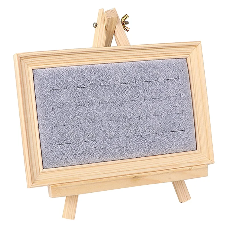 

Solid Wood Earrings Display Rack Fashion Jewelry Organizer Holder Case Box Showcase Ring Earring Jewelry Display