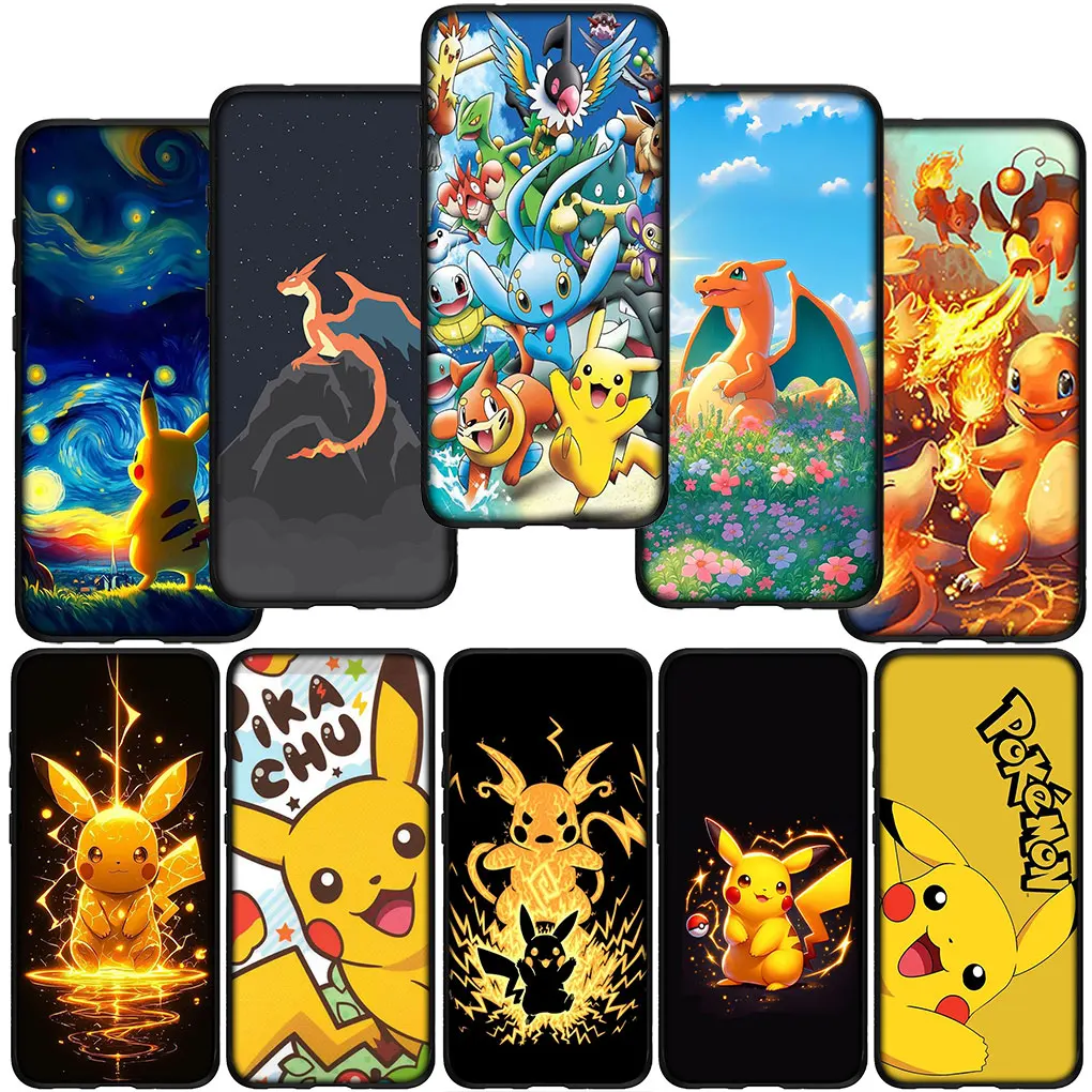 P-Pokemons GO Charmander P-Pikachus for Samsung Galaxy Note 20 Ultra 10 8 9 S10 Lite S9 A6 A8 Plus A7 A9 A06 A16 M35 Phone Case