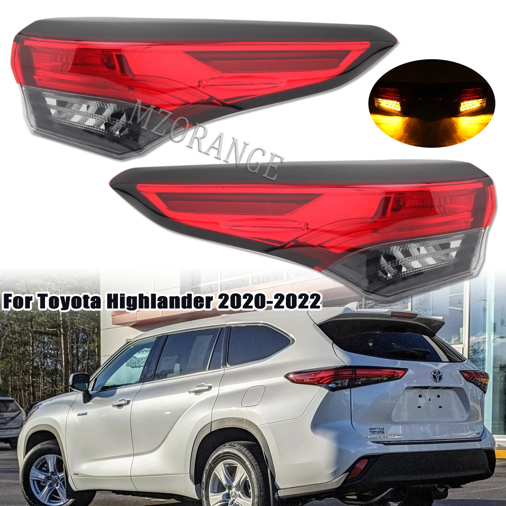 

LED Car Rear Tail Light For Toyota Highlander 2020 2021 2022 Turn Signal Light Stop Brake Lamp Car Accessories