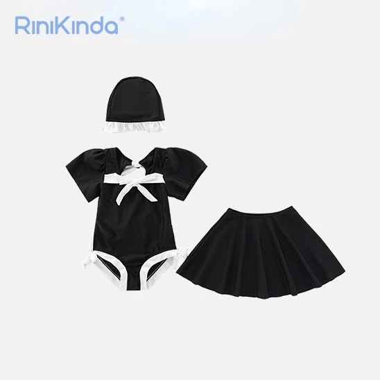 

2023 New Baby Girls Swimwear Short Sleeve Bows Girls Swimwear Children Swimwear Summer Kids Beach Wear Swimming Outfit