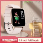 KESHUYOU G16 + 2021 Смарт-часы женские температурные часы с полным сенсорным экраном женские мужские фитнес-часы для xiaomi apple телефон в подарок