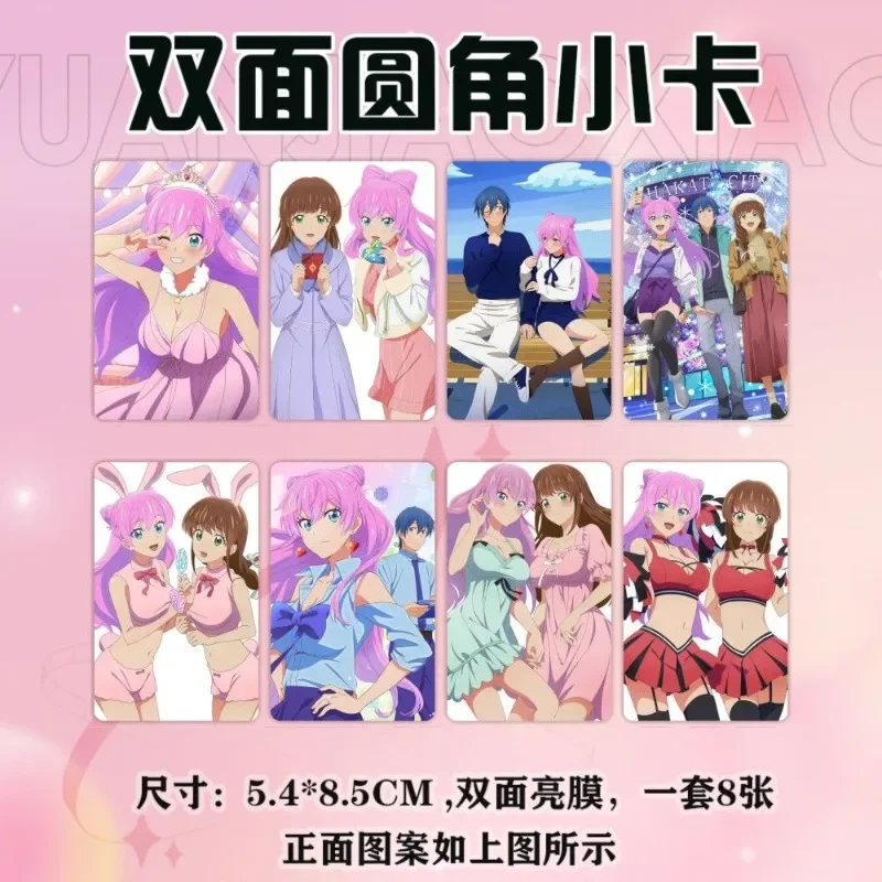 

Языковые маркерные карты Kawaii аниме товары Fuufu Ijou Koibito Miman 3 дюйма карточная Закладка-книжка Akari Ватанабе джейро якуин зажим для книг