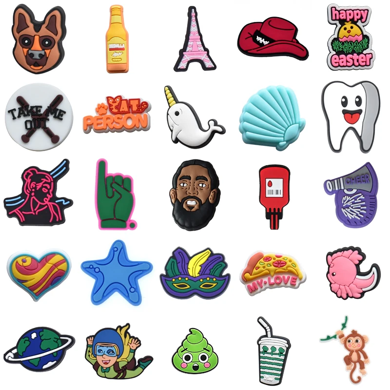 

Kids Women Charm Men Boy Wholesale Bulk Shoe Charms Gifts Decorations for Crocs Para Pins Shoes Accessories Packs Set Jeans Girl