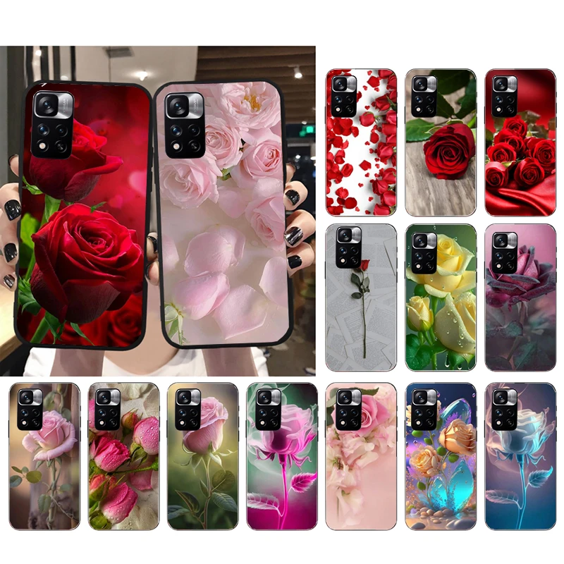 

Rose Phone Case for Xiaomi Redmi Note 12 Pro 11S 11 10 Pro 9Pro Note9 10S Redmi 10 9C 9A Funda