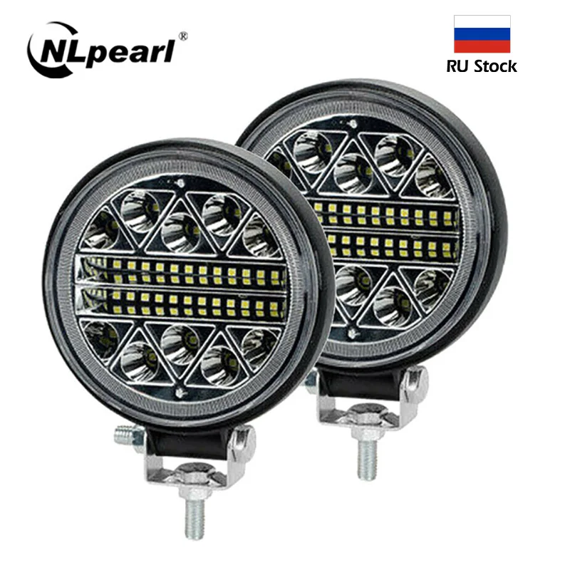 

NLpearl 4" Motorcycle LED Fog Light Headlights Spot Flood Flash Work Light Bar for BMW Jeep Lada Off Road Truck 4x4 Atv Suv