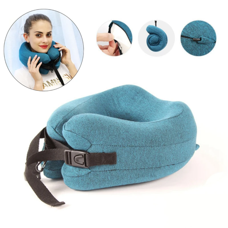 

U Shaped Memory Foam Neck Pillow Car Office Chair Travel Neck Support Ergonomic Cervical Orthopedic Pillow Sedentary Neck Pillow