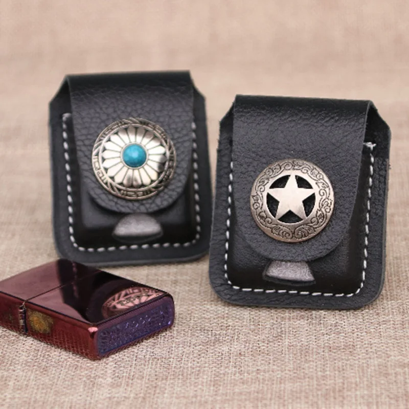 Чехол для зажигалки из натуральной кожи защитный рукав воловьей кобура хранения