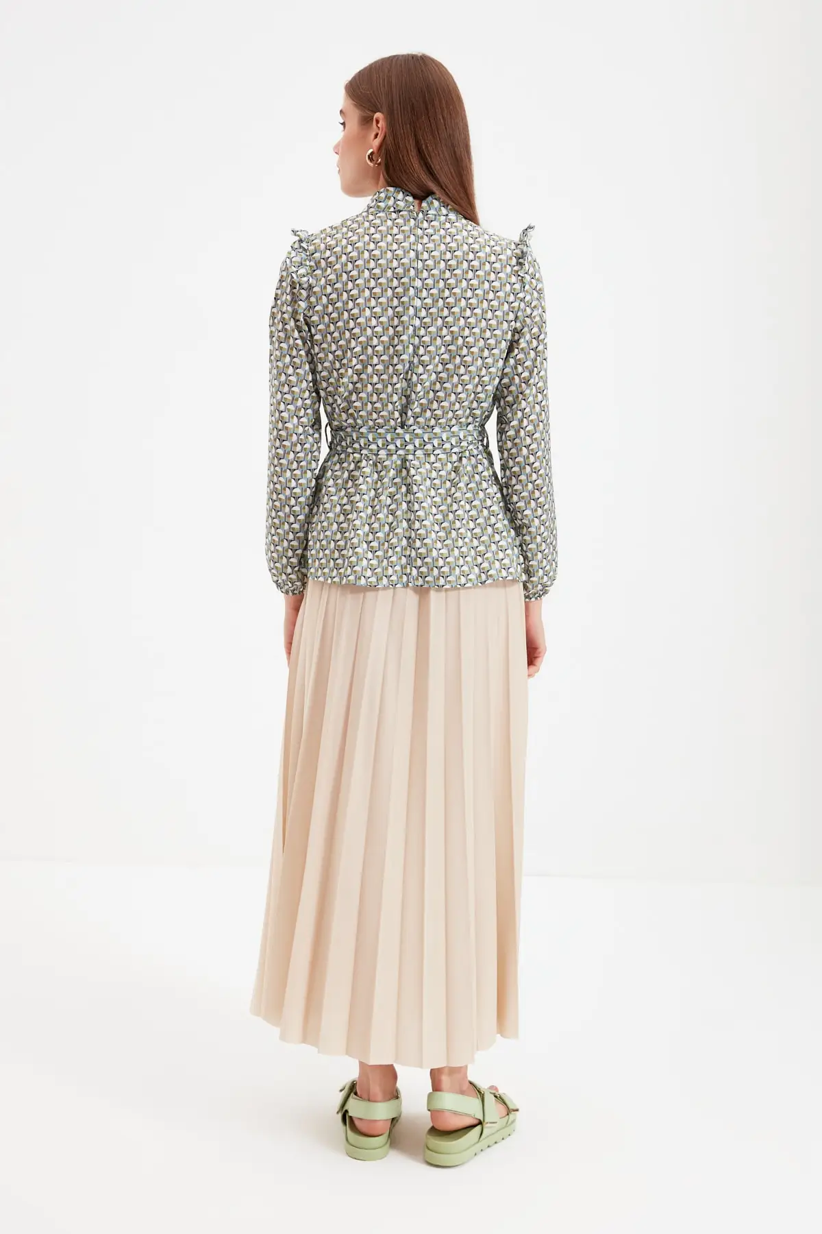 

Trendyol Bike Collar Belted Bottom-Top Suit TCTSS21US0005