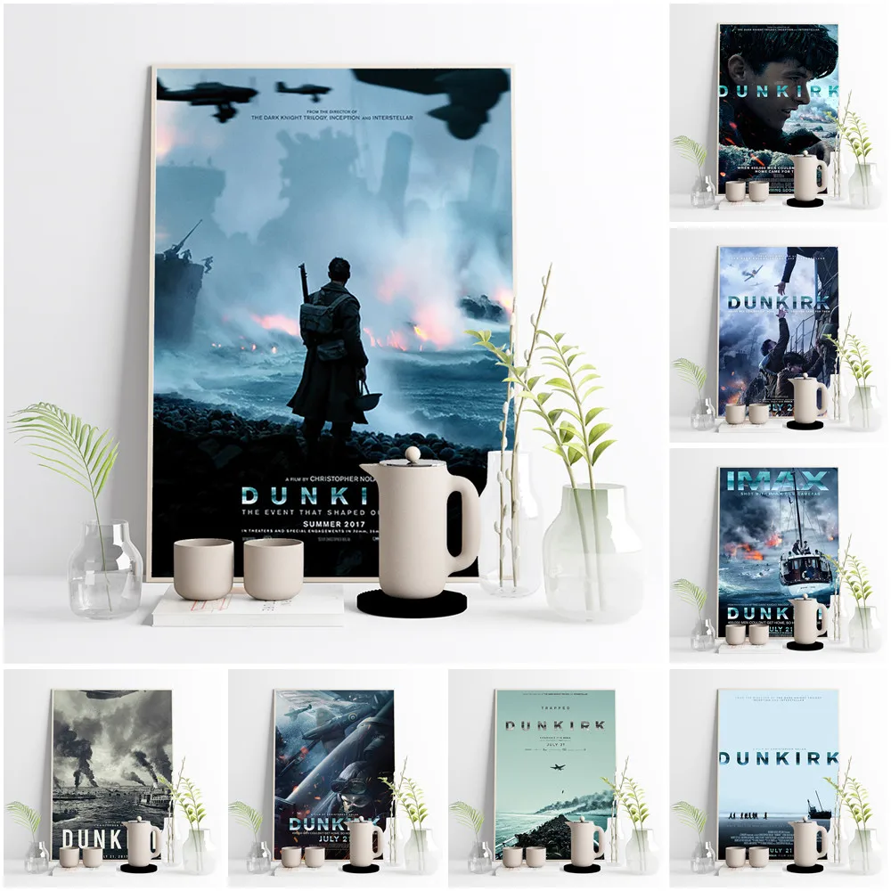 

Dunkirk Art Print Film Poster Movie Wall Stickers Video Room Cinema Canvas Painting Modern Home Decor