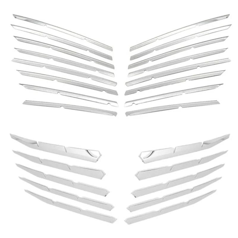 

26 шт., передняя нижняя крышка гриля для радиатора + противотуманные зеркальные молдинги, решетка для 3008 GT 2017-2020 5008 GT 2017-2020