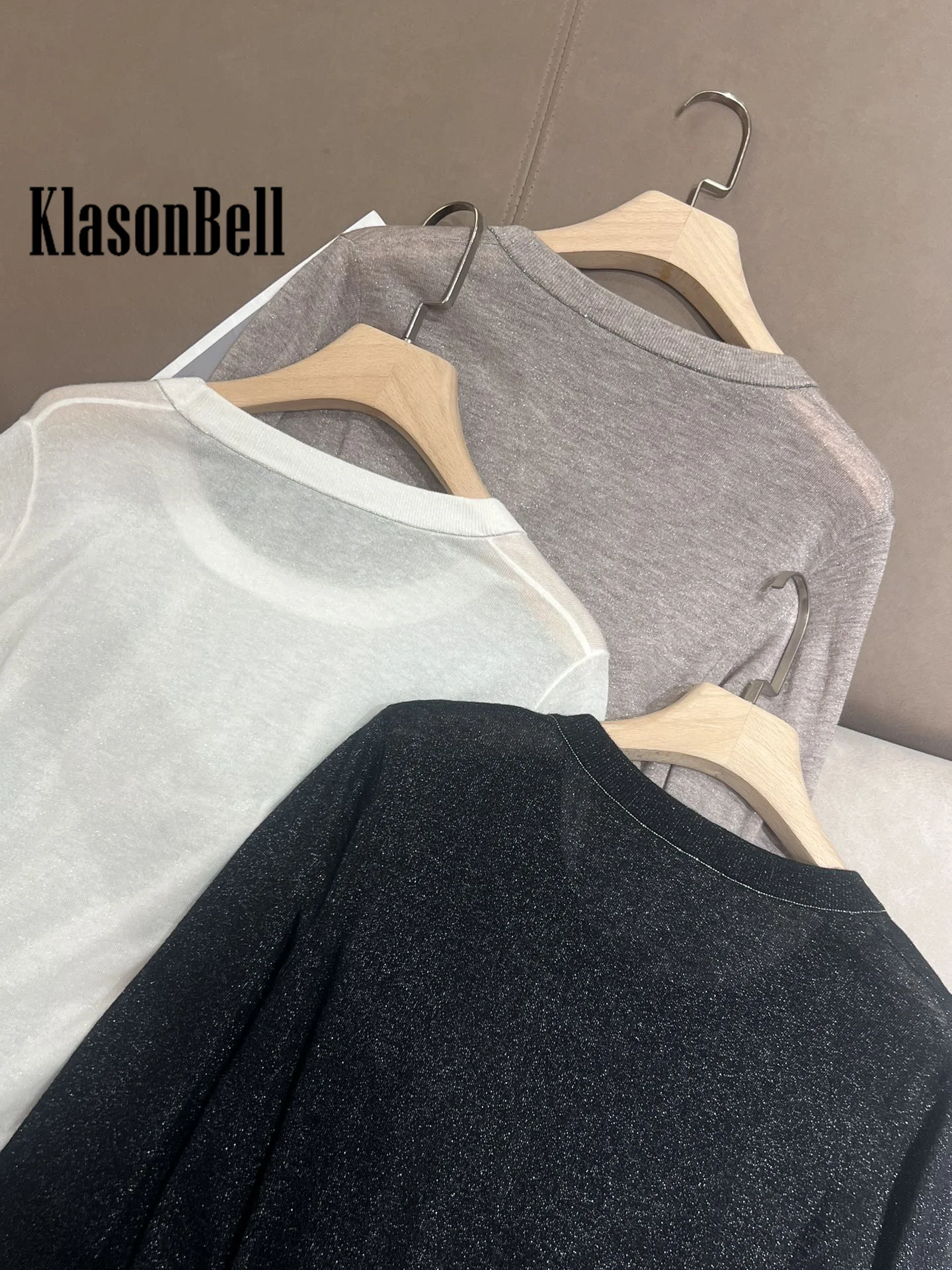 11 25 KlasonBell-Женская одежда новая цепочка с бисером круглым вырезом и длинными