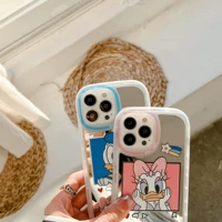 donald duck daisy couple lenses phone cases for iphone 13 12 11 pro max mini xr xs max 8 x 7 se 2020 back cover