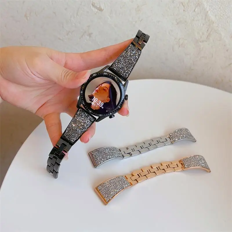 22mm watch strap for galaxy watch 3 strap 20mm huawei watch GT2 46MM/watch GT for huami amazfit GTR 47mm Metal diamond bracelet