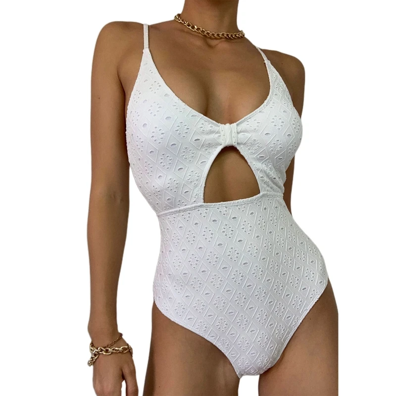 

Women Dual Shoulder Skinny Backless Bathing Suit Breathable One Piece Swimsuits Drop Shipping