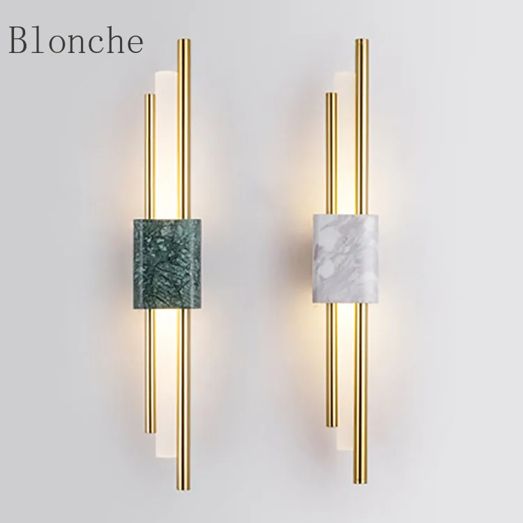 Postmodern Wall Lamp Simple Marble Wall Sconce Living Room Background Wall Hotel Lobby Aisle Bedroom Bedside Home Decoration