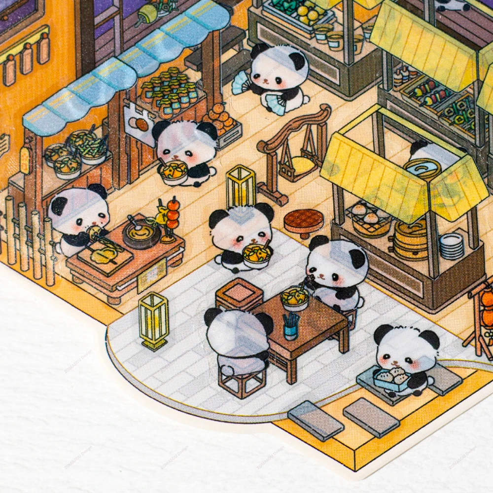 Милая Крестьянская Китайская Миниатюрная Сцена 3D Наклейки Сделай Сам