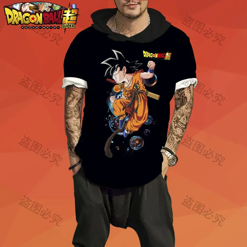 

Oversized T-shirt European Size Harajuku Leisure Clothes Men Men's Hoodie Dragon-Ball-Z Fashion Thin Hoodie Clothing Party 3XL