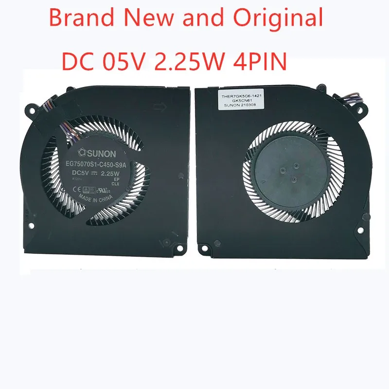 

New Original CPU GPU Cooling Fan Cooler Radiator for Sunon EG50060S1-C380-S9A DC 5V 2.25W THER7GK5C6-1411 GK5CN6Z