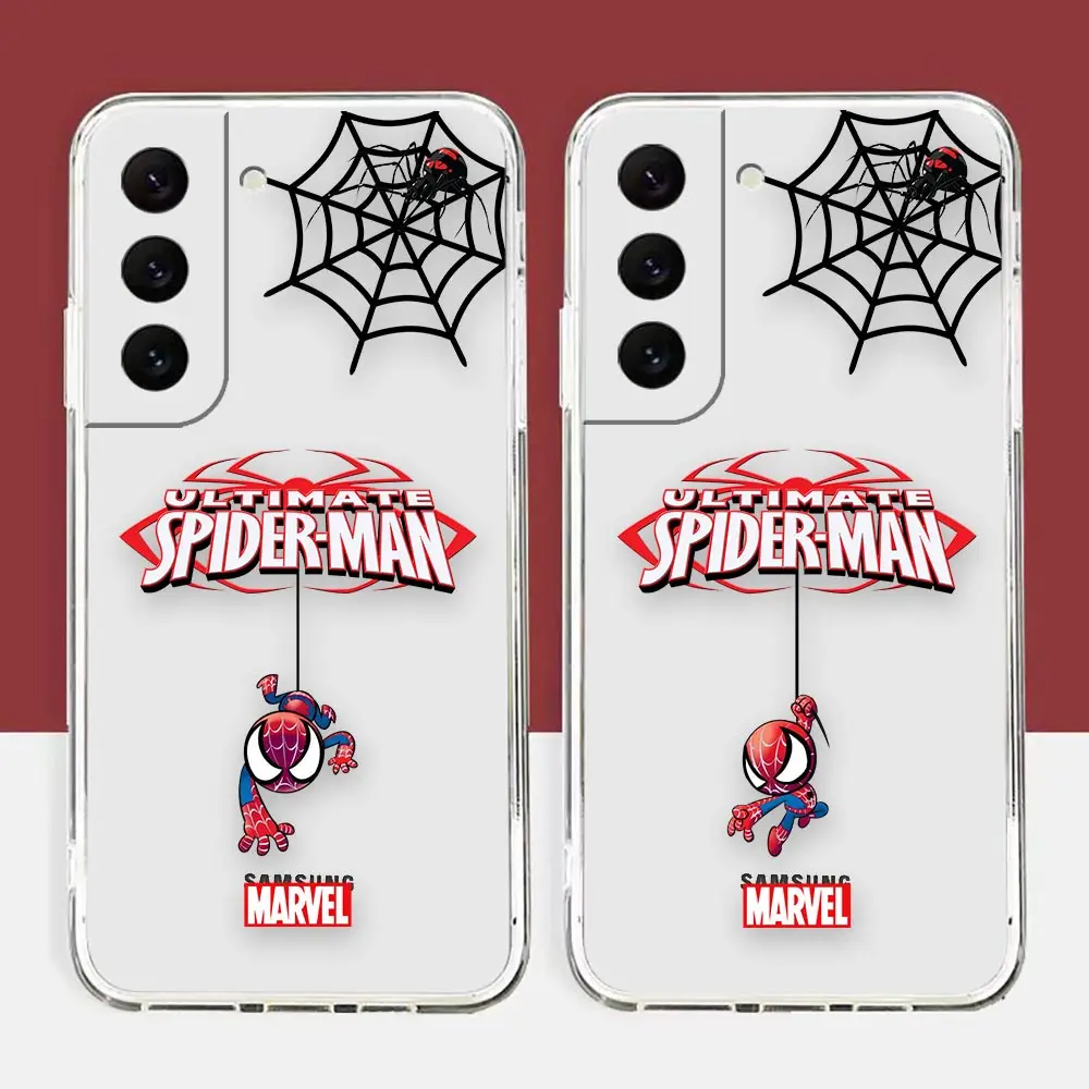 

Clear S22 Case For Samsung S30 S22 S21 S20 S10 NOTE 20 10 A03S A03 A02S FE LITE ULTRA PLUS PRO 5G Case Cartoon Marvel Spiderman
