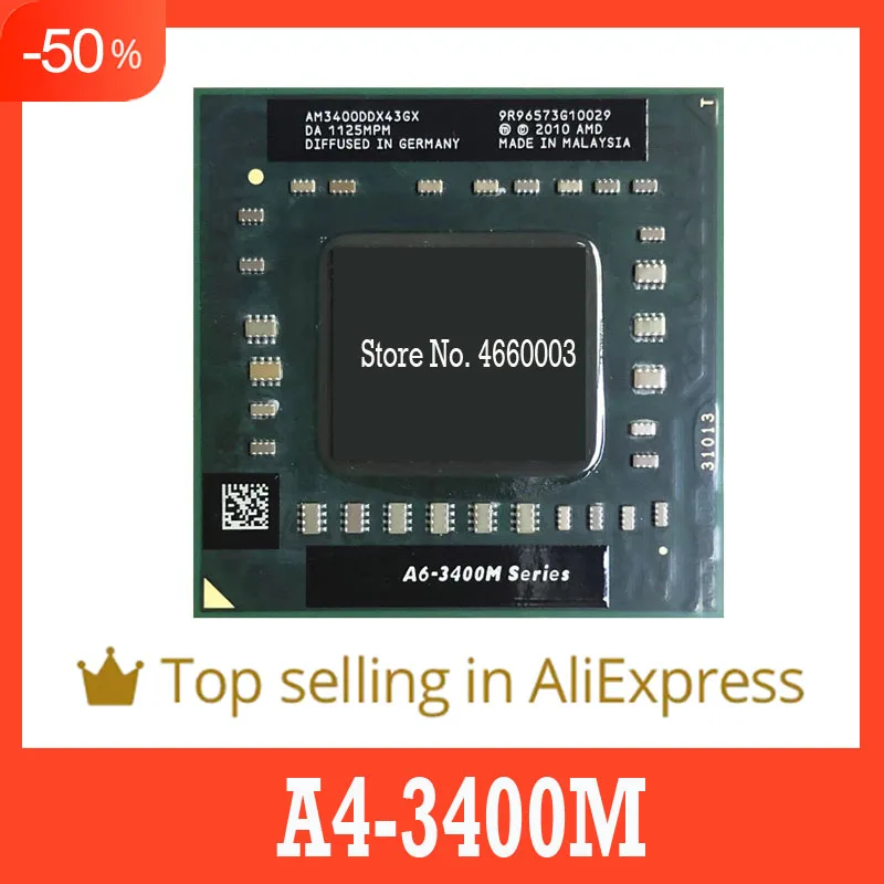 

40%off A6-3400M Series AM3400DDX43GX 1.5G 35W A6 3400M CPU A6-3420M AM3420DDX43GX 1.6G 35W A6 3400M PGA