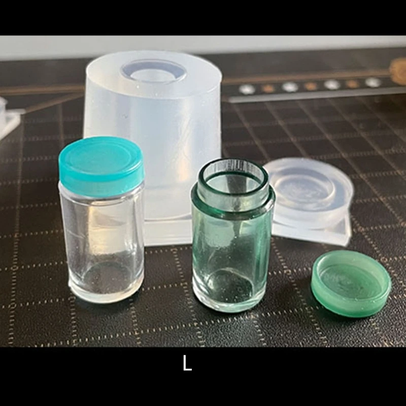

Silicone Mold Set for DIY 3D Dropper Bottles Mini Candy Cans Epoxy Resin Molds