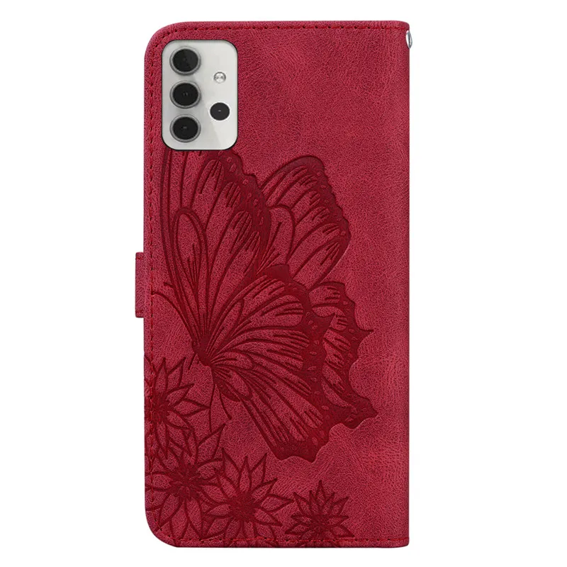 For Samsung Galaxy A32 4G Lite A325 SM-A325F Butterfly Leather Phone Case For Samsung A32 5G A326 Coque Wallet Bags Flip Cover