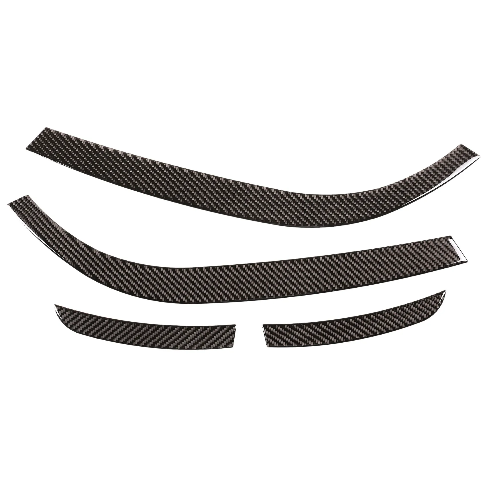 

For Toyota Hilux 2015-2021 Carbon Fiber Car Front Headlight Lamp Garnish Strip Eyebrow Cover Trim Car Styling