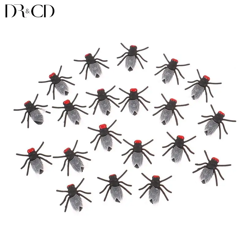 

20pcs/set Fake Flies Simulation Fly 3D Insect Practical Joke Toys Prank Halloween Party Toy Fidget Toys