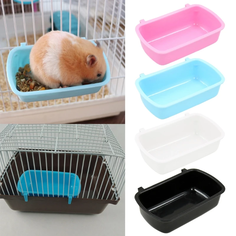

Small Pet Food Feeder Bowl Hamster Cage Hook Up Hanging Bowl Water Drinking Device for Bird for Pigeon Plas