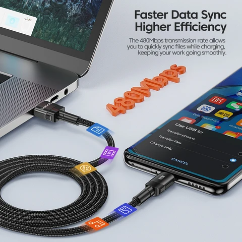 Toocki 7A USB-кабель типа C для Huawei Honor 100 Вт/66 Вт, зарядное устройство для быстрой зарядки, USB C, кабель для передачи данных для Xiaomi Poco Oneplus Samsung
