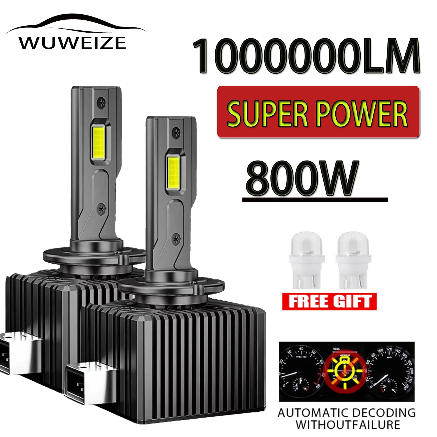 Лампы головного света WUWEIZE для автомобиля лампы D1S ксеноновые супер яркий