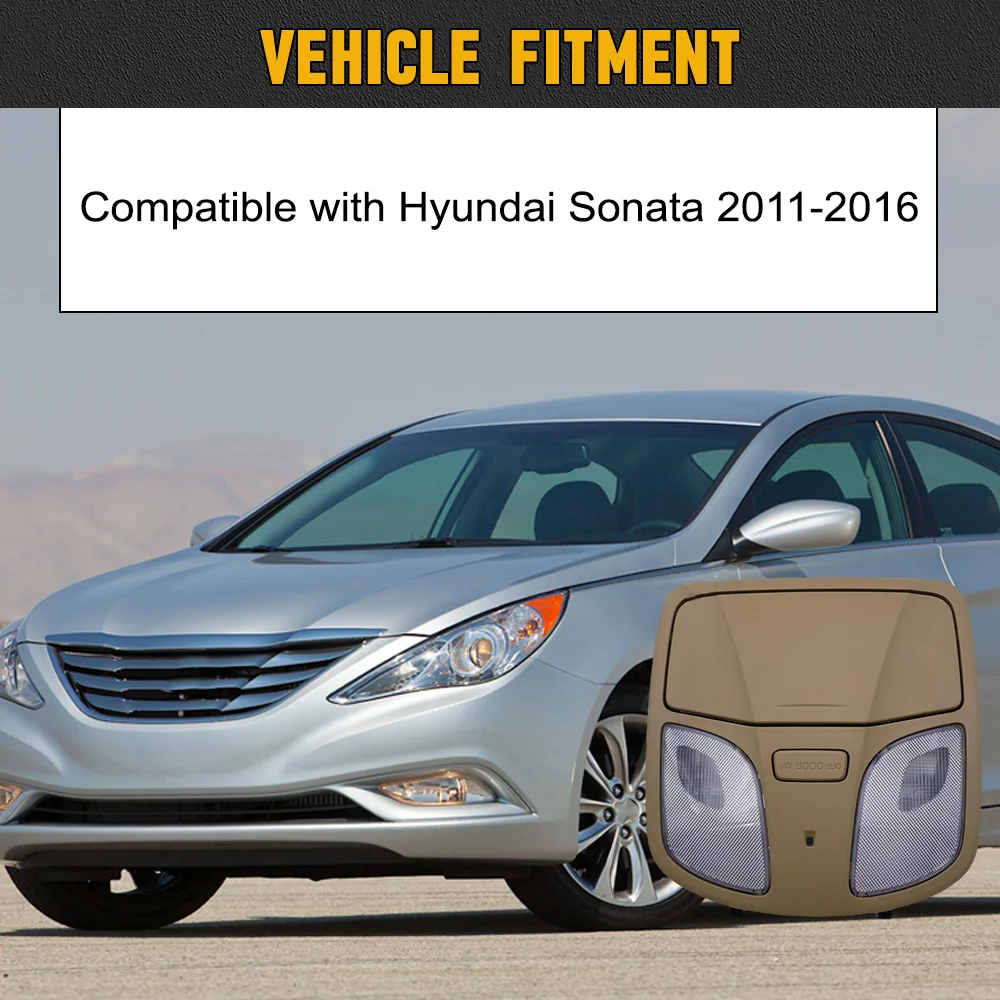 Фото Лампа для чтения карт на верхней консоли в сборе 928104R000TX ABS   для Hyundai Sonata 2011-2016 гг. №3
