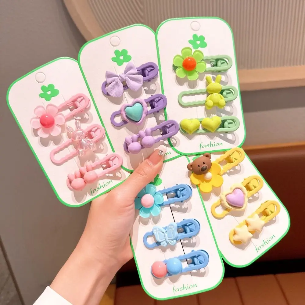 

Bangs Clips Gifts Side Clips Bear Hair Barrettes Hair Accessories Korean Style Hairpins Cartoon Hair Clips