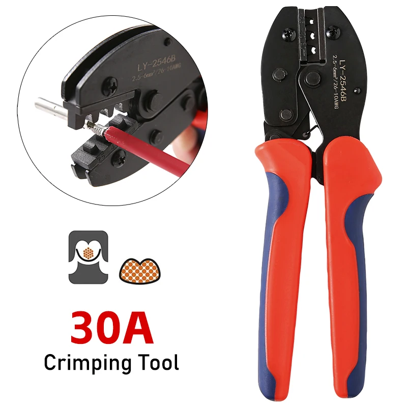 

Обжимные Щипцы для солнечных разъемов, Обжимные Щипцы для 2,5/4/6 мм2 (14-10AWG), Обжимные Щипцы, устройство для зачистки проводов PV