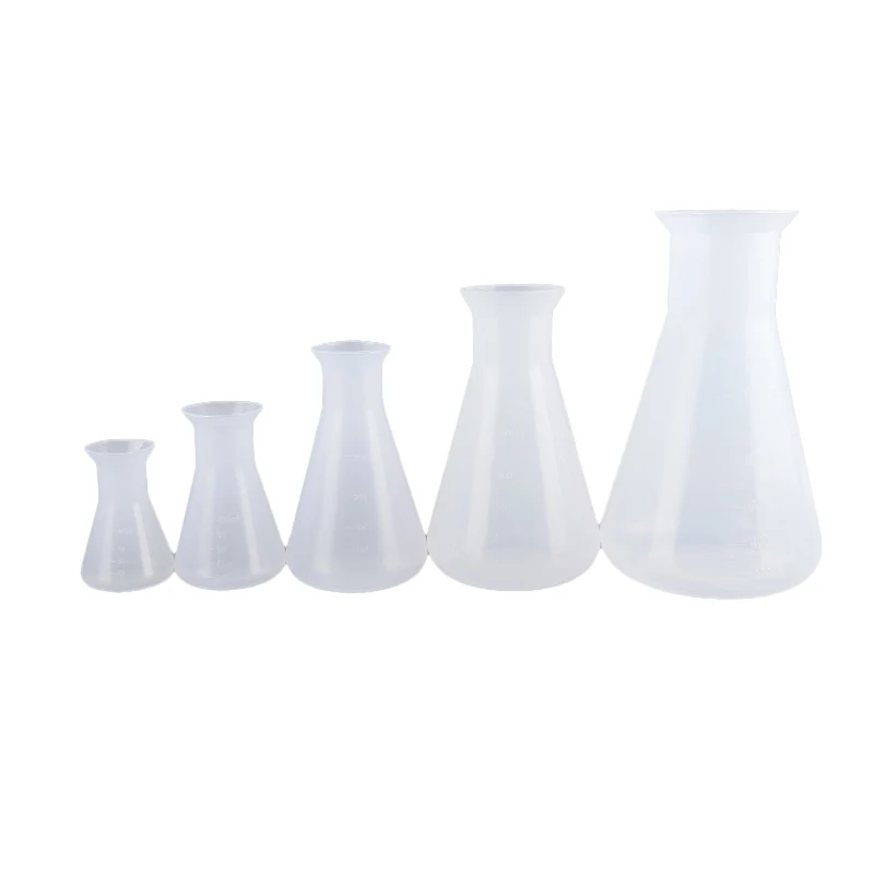 

1Pc 50/100/250/500/1000ml Plastic Conical Flask Narrow Neck Erlenmeyer Flask Chemistry Biological Laboratory Equipment