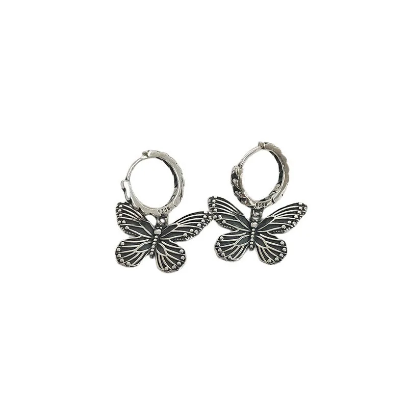 

S925 Sterling Silver Small Butterfly Earrings for Women's New Fashion Simple Student Personalized Earrings Jewelry