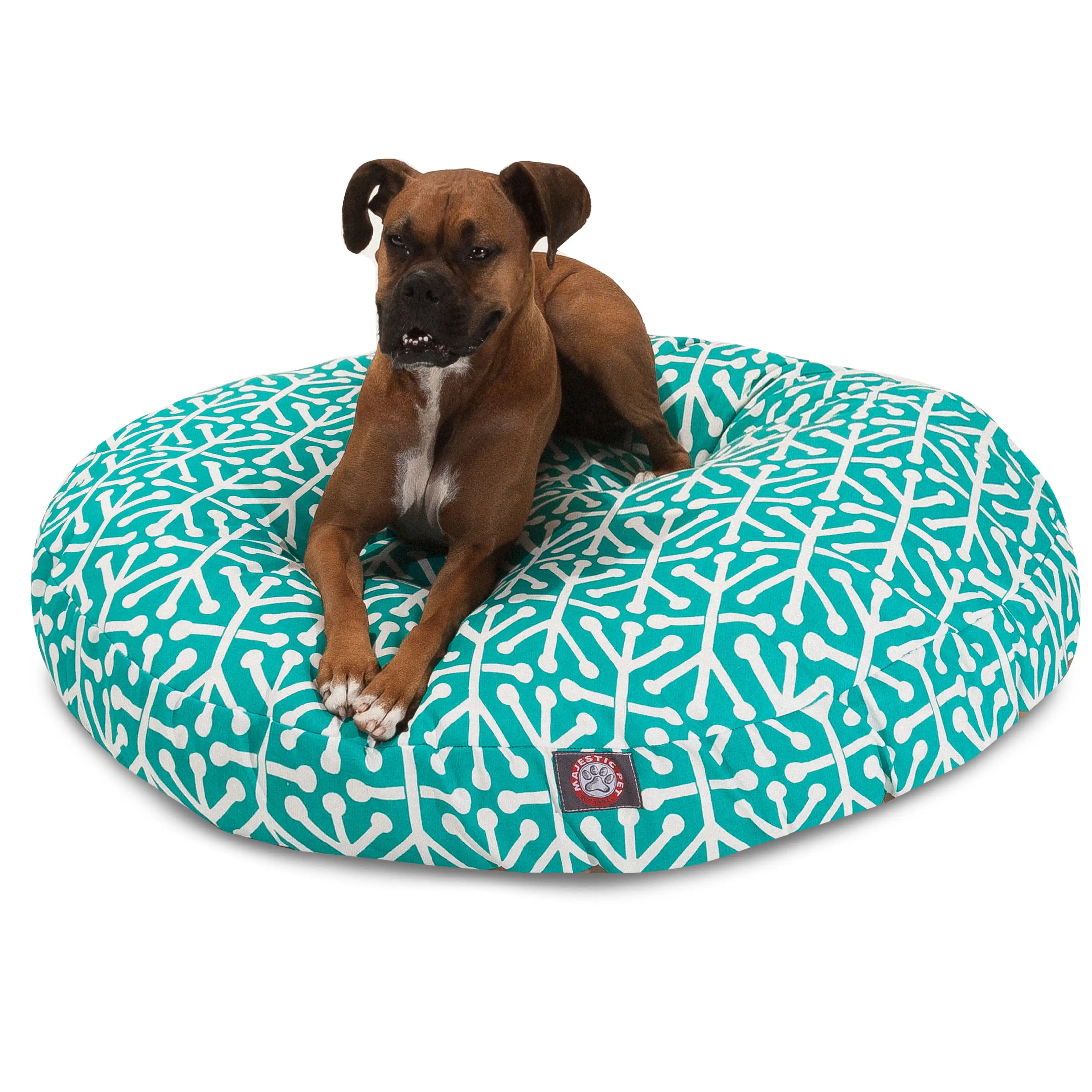 

HMTX | Aruba Round Pet Bed For Dogs, Removable Cover, Pacific, Large