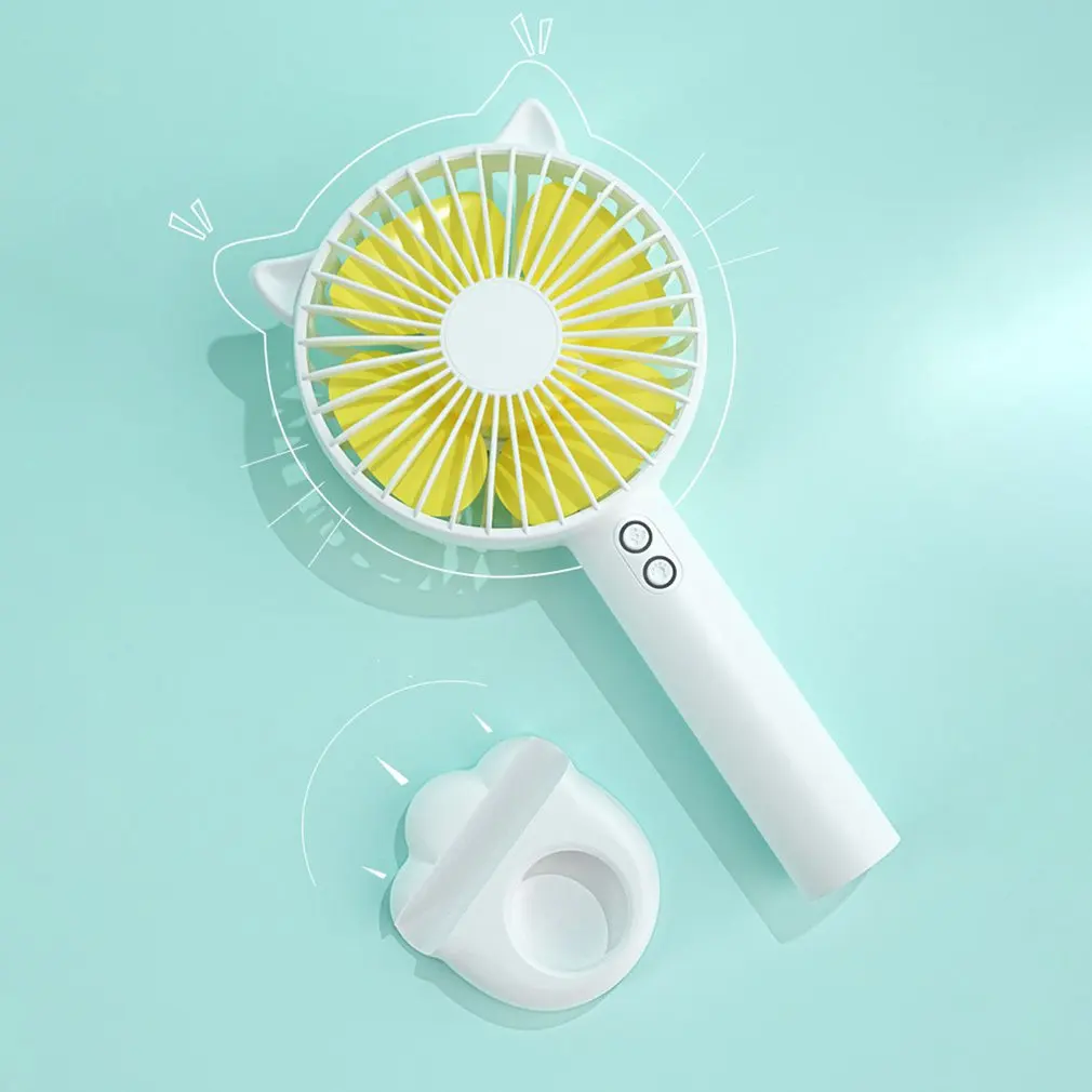 

N10 Small Fan Usb Charging Handheld Desktop Fan Portable Cartoon Diversified Colors Three Gears Air Volume Regulation