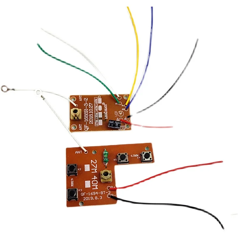 

4CH RC Remote Control 27MHz Circuit PCB Transmitter and Receiver Board with Antenna Radio System for Car Truck Toy P31B