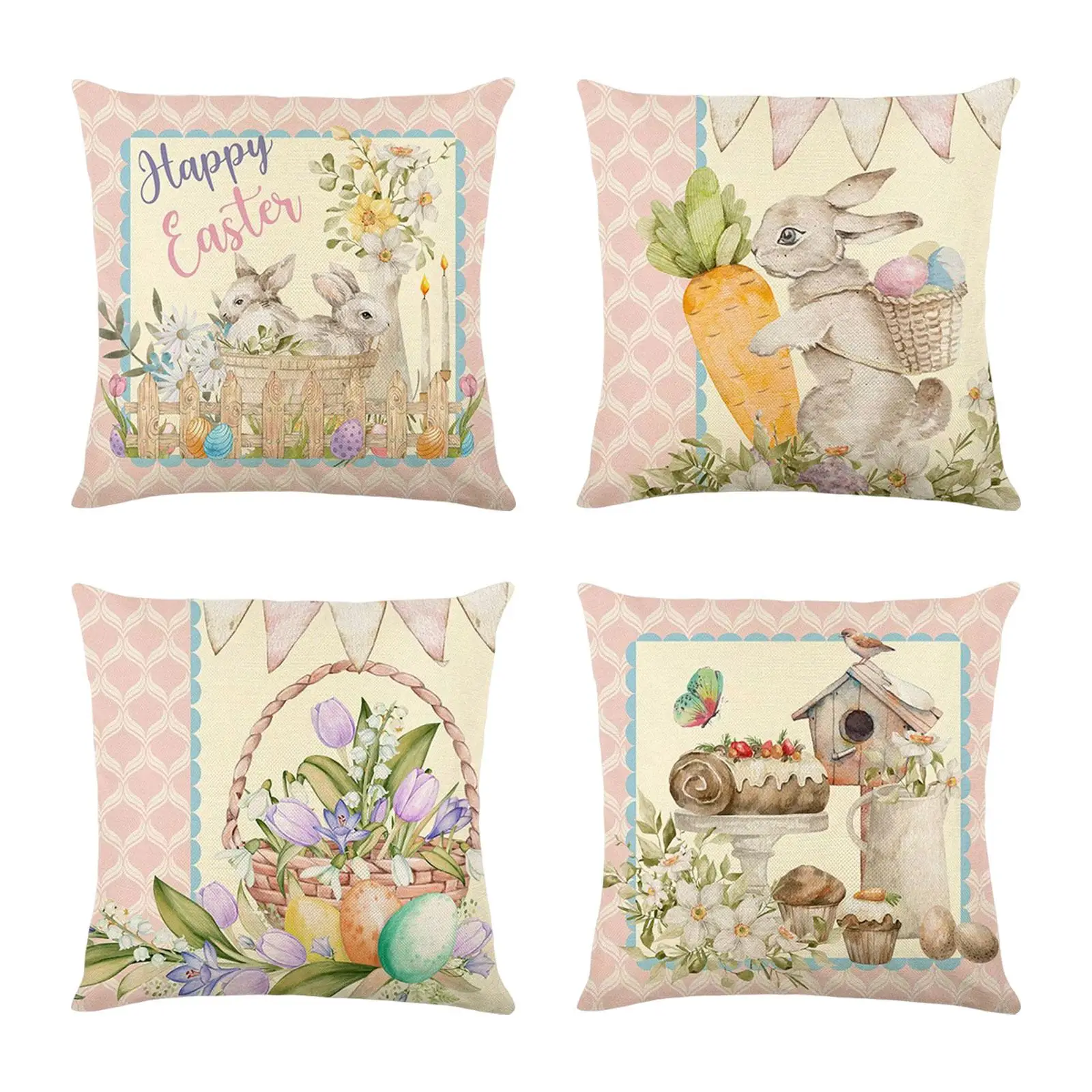 

18x18 inch Pillow Covers Throw Pillow Covers Soft for Porch Chair Couch