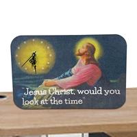 decorative jesus wall clock silent non ticking jesus christ rectangular wall clocks for home office home office clock