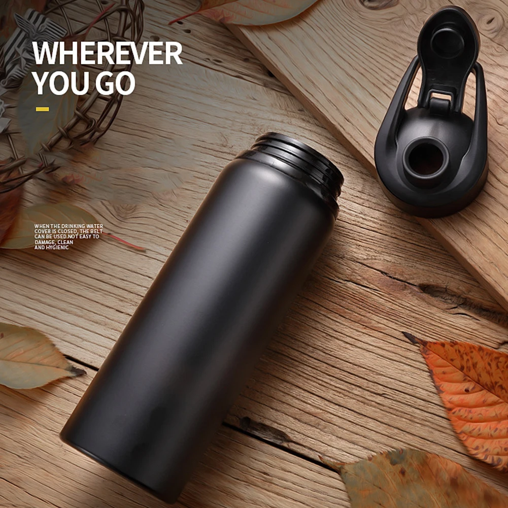 

700ml Stainless Steel Water Bottle Cup for Travel Portable Leakproof Drinking Bottles Kettle Sports Hiking Camping Plastic BPA
