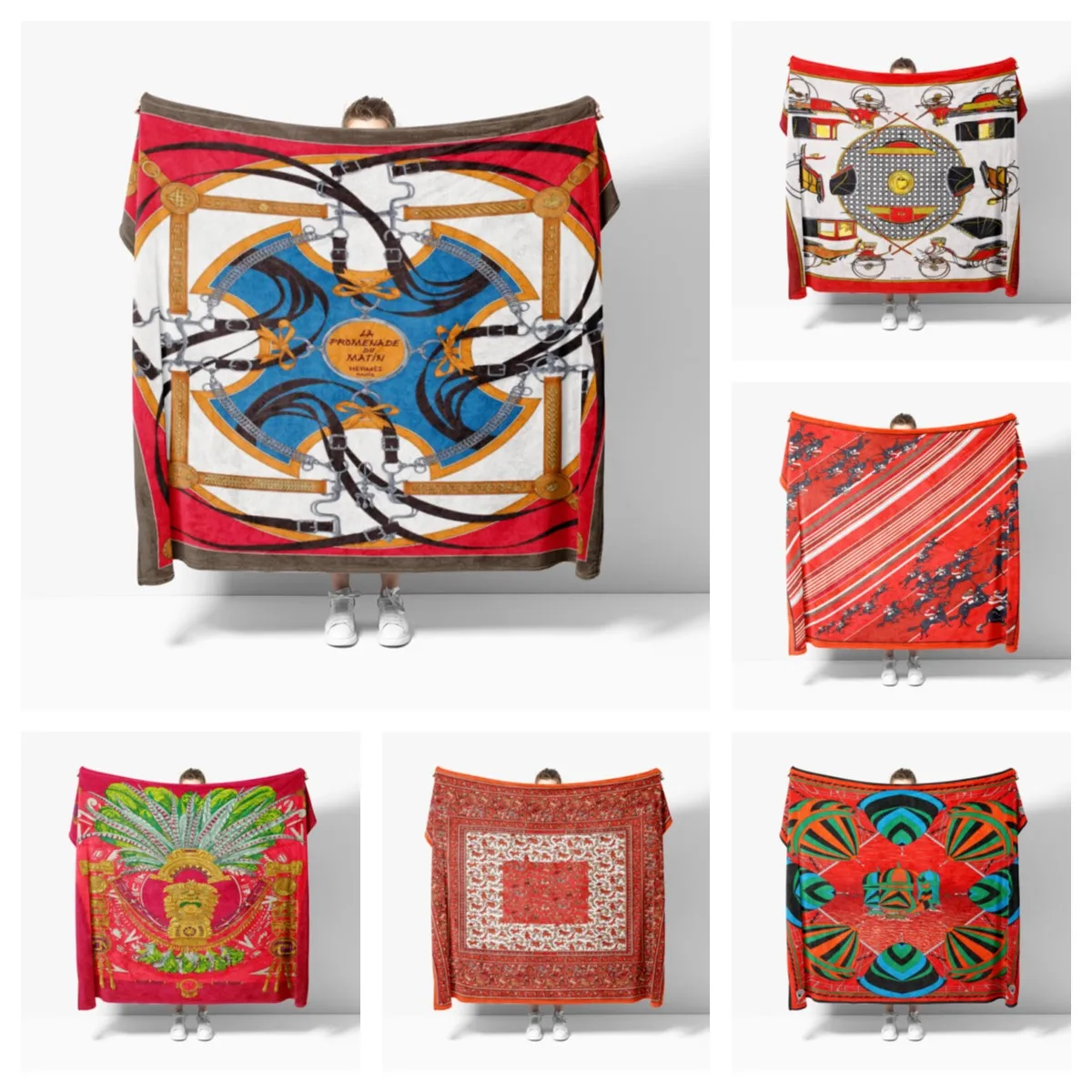 

Nordic High End Red Blanket Soft Flannel Blanket Breathable Super Warm Bedding and Travel Blanket Bed Blanket Customizable