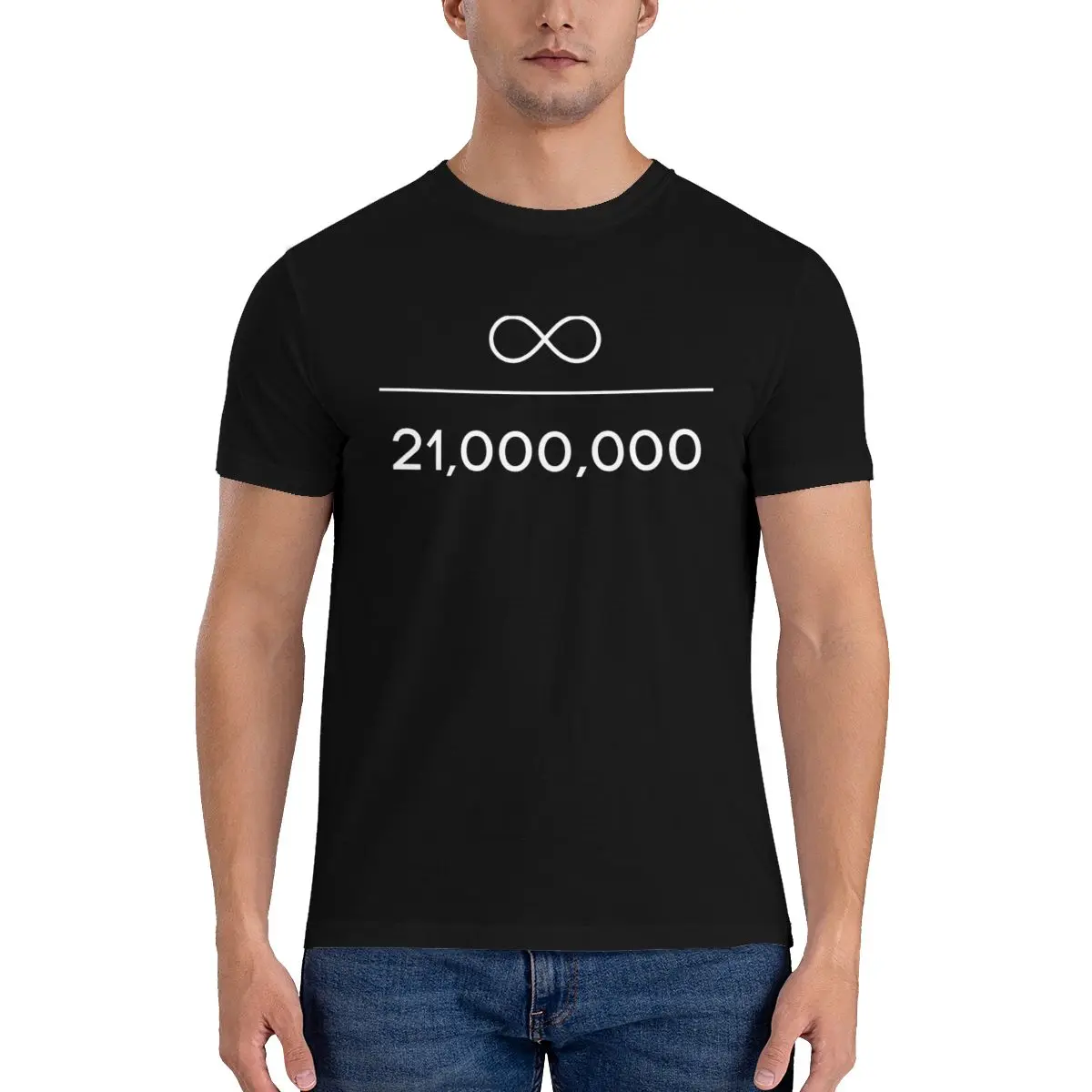

Bitcoin Infinity Divided By 21 Million T-Shirts crypto bitcoin blockchain trader Novelty Cotton T Shirts Round Neck Clothing