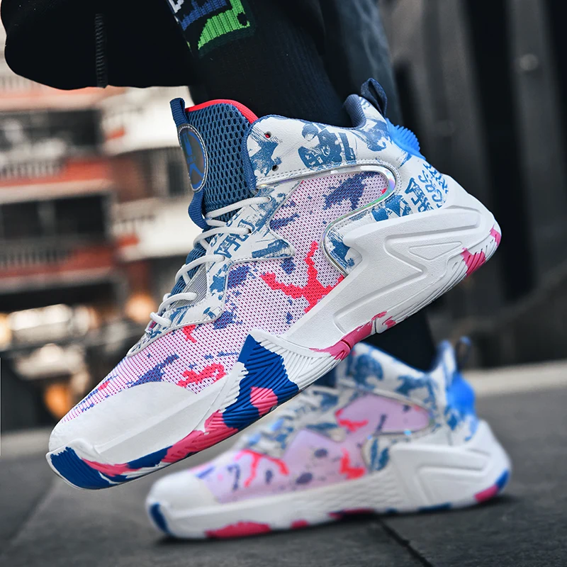 2022 Men's High Top Basketball Shoes Breathable Comfort Sports Shoes Unisex Training Athletic Sneakers Men Zapatilla De Hombre